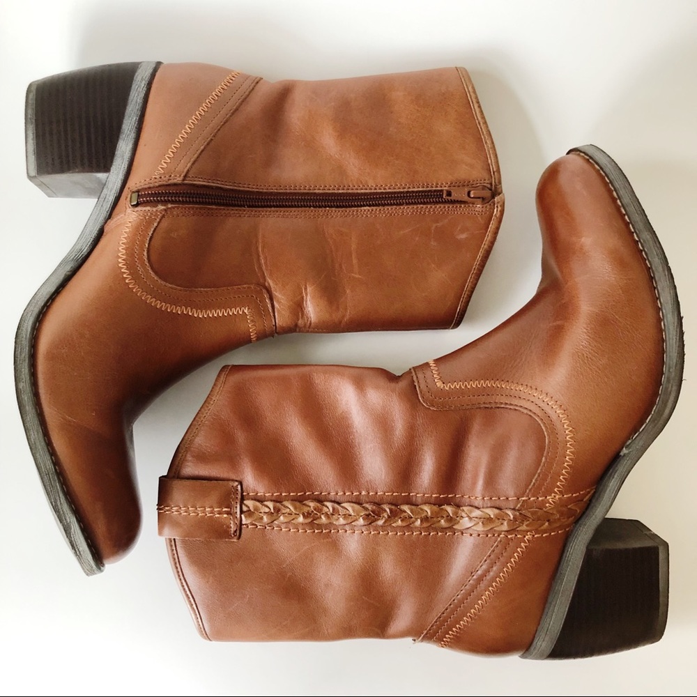 Hush Puppies Rustic West Brown Leather Boots 10